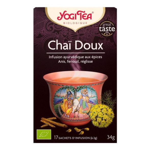 Sachets d'Infusions Yogi Tea Chaï doux x 17