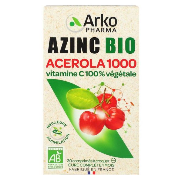 Azinc Naturel Acerola 1000 Bio Cpr30